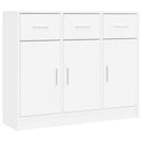 skænk hvid 91x28x75 cm konstrueret træ