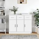 skænk hvid 91x28x75 cm konstrueret træ