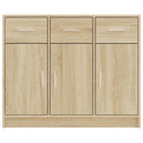 skænk 91x28x75 cm konstrueret træ sonoma-eg