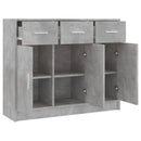 skænk 91x28x75 cm konstrueret træ betongrå