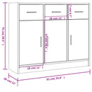 skænk 91x28x75 cm konstrueret træ betongrå