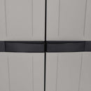 haveskab 65x37x165 cm PP grå og sort