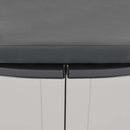 haveskab 97x37x85 cm PP grå og sort