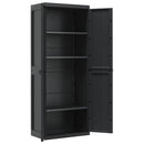 haveskab 65x37x165 cm PP sort
