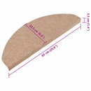 selvklæbende trappemåtter 10 stk. 65x22,5x3,5 cm beige