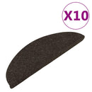 selvklæbende trappemåtter 10 stk. 56x17x3 cm antracitgrå