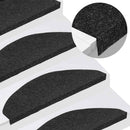 selvklæbende trappemåtter 10 stk. 65x22,5x3,5 cm sort