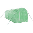 drivhus med stålstel 12 m² 6x2x2 m grøn