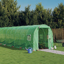 drivhus med stålstel 12 m² 6x2x2 m grøn