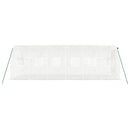 drivhus med stålstel 12 m² 6x2x2 m hvid