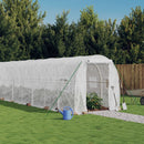 drivhus med stålstel 44 m² 22x2x2 m hvid