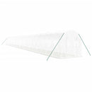 drivhus med stålstel 48 m² 24x2x2 m hvid