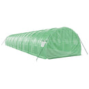 drivhus med stålstel 48 m² 16x3x2 m grøn