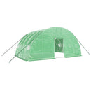 drivhus med stålramme grøn 24 m² 6x4x2,85 m