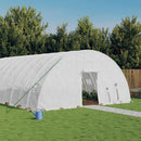 drivhus med stålstel 36 m² 6x6x2,85 m hvid