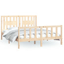sengeramme med sengegavl 160x200 cm massivt fyrretræ
