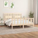 sengeramme med sengegavl 160x200 cm massivt fyrretræ