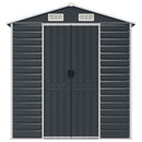 haveskur 191x640x198 cm galvaniseret stål antracitgrå