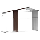haveskur 277x192,5x179 cm galvaniseret stål brun