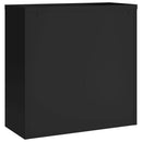 arkivskab 90x40x130 cm stål sort