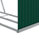 brændestativ 120x45x210 cm galvaniseret stål grøn