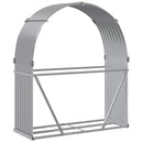 brændestativ 120x45x140 cm galvaniseret stål lysegrå