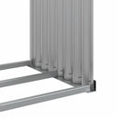 brændestativ 120x45x140 cm galvaniseret stål lysegrå