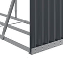 brændeholder antracit 234x45x100 cm galvaniseret stål