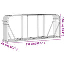 brændeholder antracit 234x45x100 cm galvaniseret stål