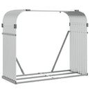 brændestativ 120x45x100 cm galvaniseret stål sølvfarvet
