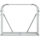 brændestativ 120x45x100 cm galvaniseret stål sølvfarvet