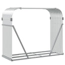 brændestativ 120x45x100 cm galvaniseret stål sølvfarvet