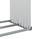 brændestativ 120x45x100 cm galvaniseret stål sølvfarvet