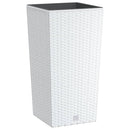 plantekrukke 11/26,5 l udtagelig indsats PP rattanlook hvid