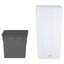 plantekrukke 11/26,5 l udtagelig indsats PP rattanlook hvid
