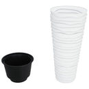 plantekrukke 18/45 l udtagelig indsats rillet design hvid