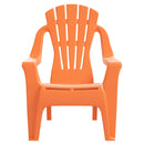 havestole til børn 2 stk. 37x34x44 cm PP trælook orange