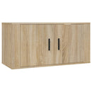 væghængte tv-skabe 2 stk. 80x34,5x40 cm sonoma-eg