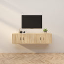 væghængte tv-skabe 2 stk. 80x34,5x40 cm sonoma-eg