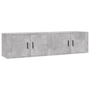 væghængte tv-skabe 2 stk. 80x34,5x40 cm betongrå