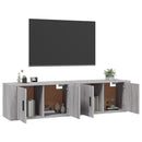 væghængte tv-skabe 2 stk. 80x34,5x40 cm grå sonoma-eg