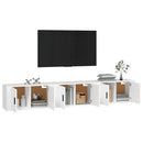 væghængte tv-skabe 3 stk. 80x34,5x40 cm hvid