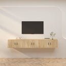 væghængte tv-skabe 3 stk. 80x34,5x40 cm sonoma-eg