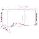 væghængte tv-skabe 3 stk. 80x34,5x40 cm grå sonoma-eg