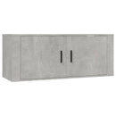 væghængte tv-skabe 2 stk. 100x34,5x40 cm betongrå
