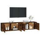 væghængte tv-skabe 2 stk. 100x34,5x40 cm røget egetræ