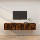 væghængte tv-skabe 2 stk. 100x34,5x40 cm røget egetræ