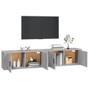 væghængte tv-skabe 2 stk. 100x34,5x40 cm grå sonoma-eg