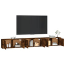 væghængte tv-skabe 3 stk. 100x34,5x40 cm røget egetræsfarve