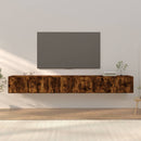 væghængte tv-skabe 3 stk. 100x34,5x40 cm røget egetræsfarve